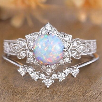 Opal Ring Fashion Minority Design